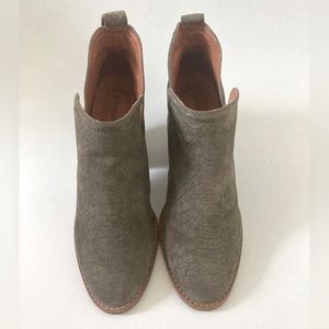 Jeffrey Campbell Snake Embossed Grey Bootie